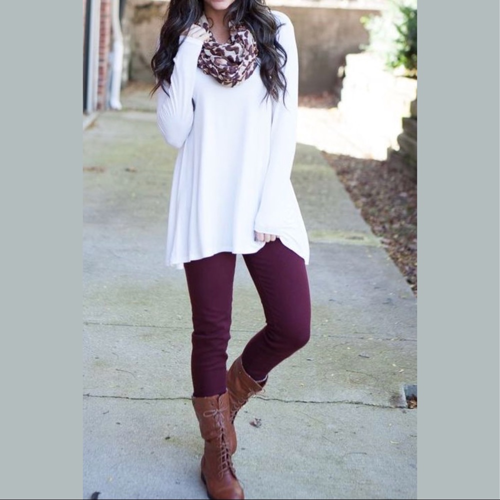 burgundy high waisted leggings